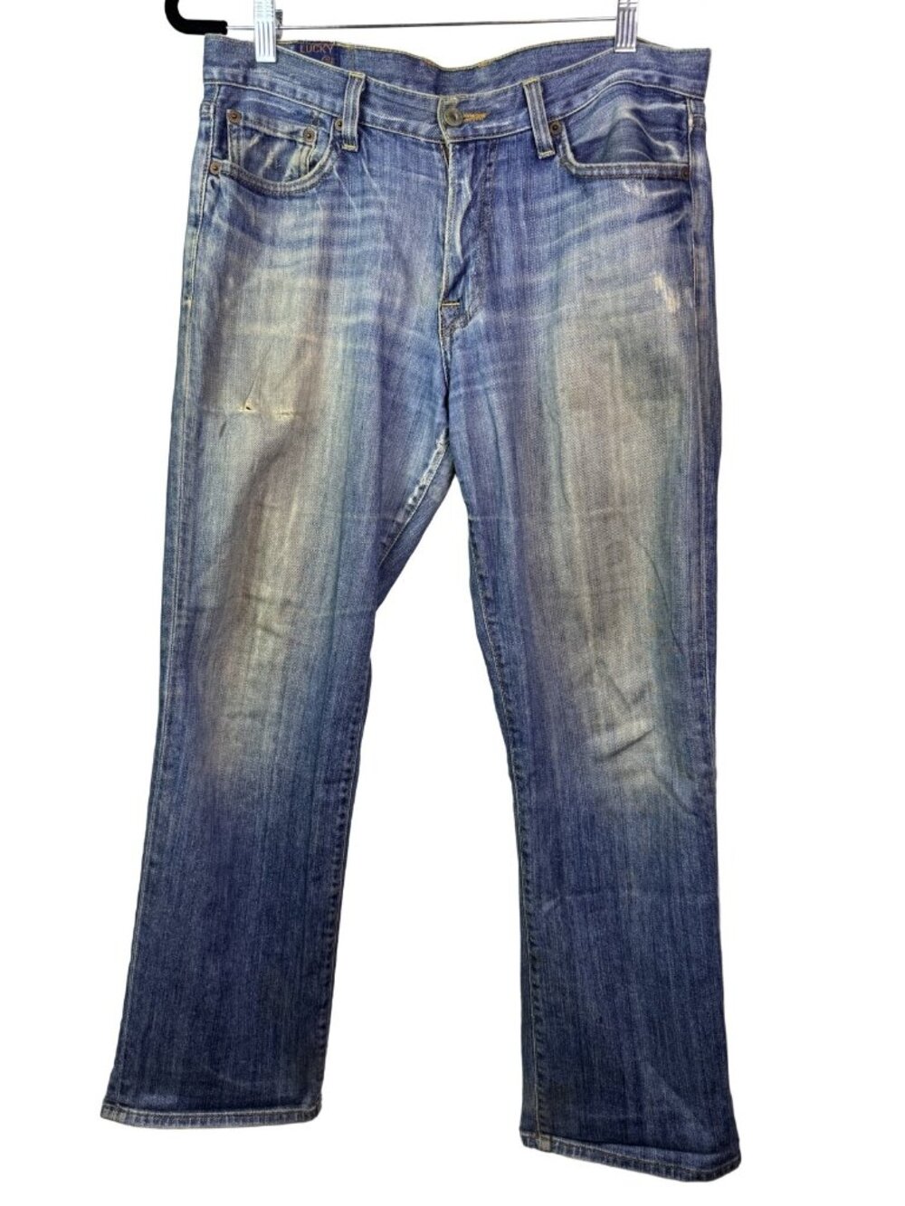 VTG Lucky Brand 221 Men's Straight Jeans Blue Denim Size 31x28 USA